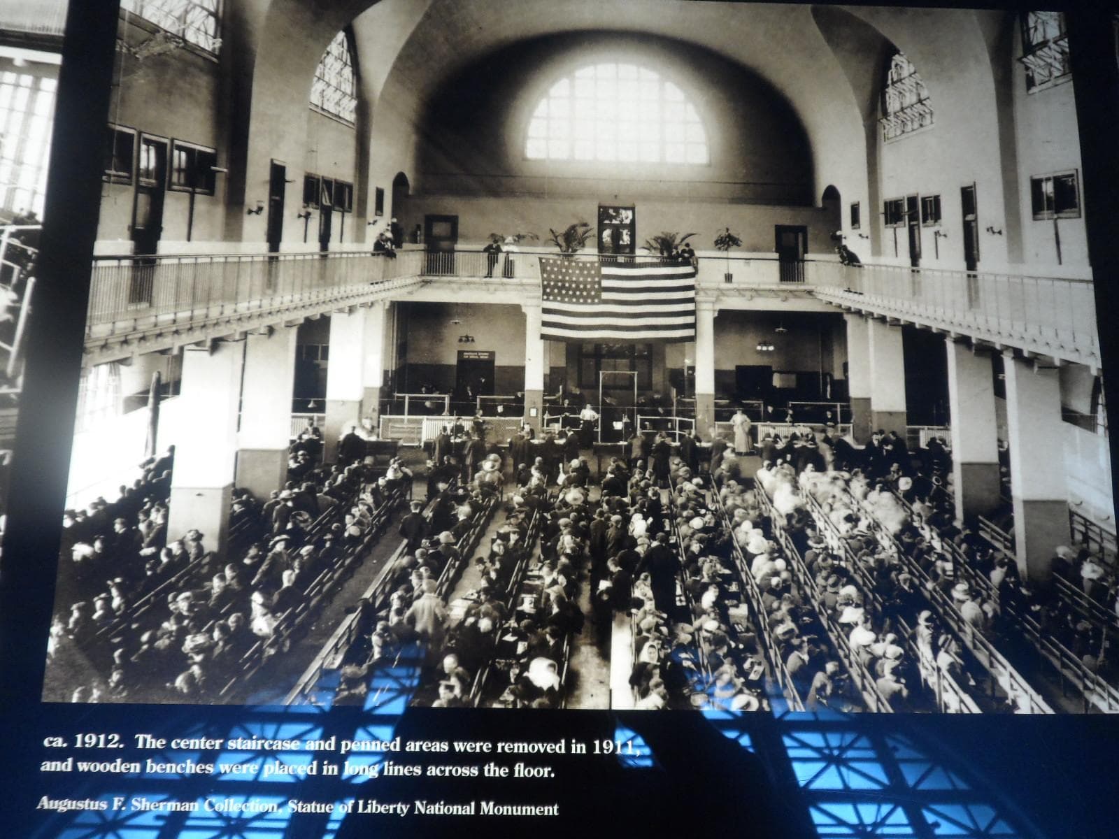 A photo of what the Registration Room looked like ca. 1912; photo credit: Katherine Michel