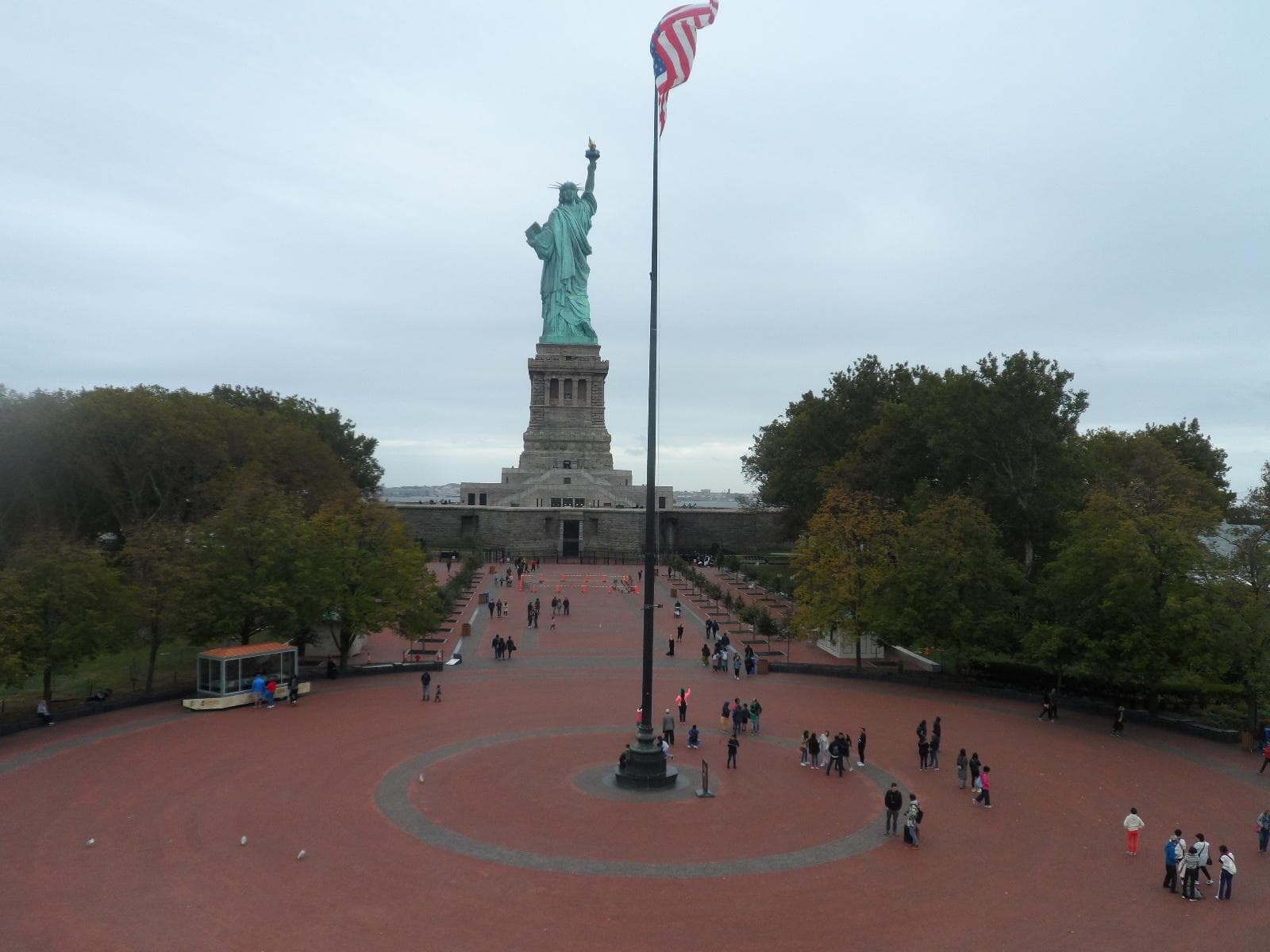 The view of the statue from the Statue of Liberty Museum; photo credit: Katherine Michel